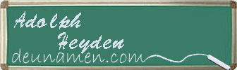Adolph Heyden Visitenkarte